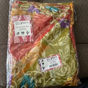 Darn Good Yarn - Ankle Length - Silk Sari wrap skirt - Size 22-26 NWT